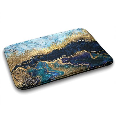 Tapis salle de bain Marbre bleu