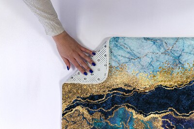Tapis salle de bain Marbre bleu