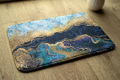Tapis salle de bain Marbre bleu