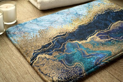 Tapis salle de bain Marbre bleu
