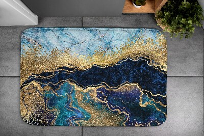 Tapis salle de bain Marbre bleu