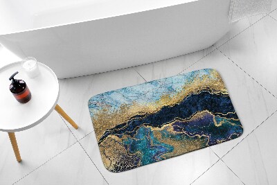 Tapis salle de bain Marbre bleu