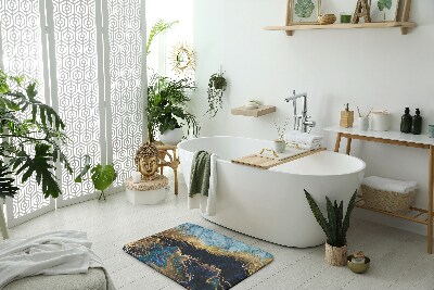 Tapis salle de bain Marbre bleu