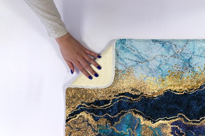 Tapis salle de bain Marbre bleu