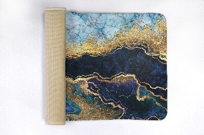 Tapis salle de bain Marbre bleu