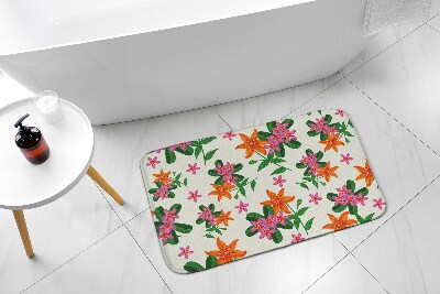 Tapis de salle de bain Motif floral