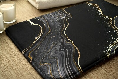 Tapis salle de bain Marbre noir