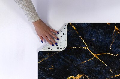 Tapis bain Marbre bleu marine