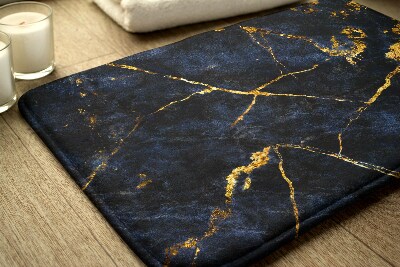 Tapis bain Marbre bleu marine