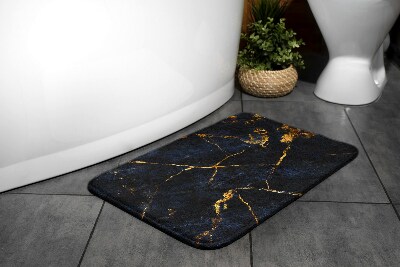 Tapis bain Marbre bleu marine