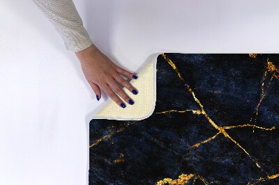 Tapis bain Marbre bleu marine