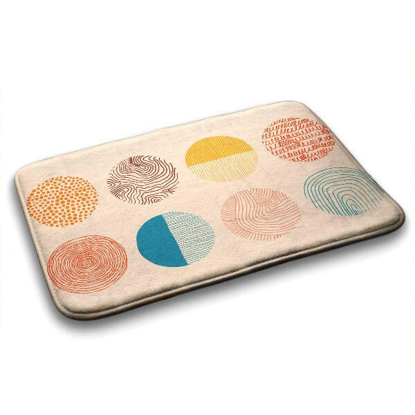 Tapis de salle de bain Cercles lignes
