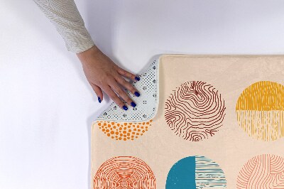 Tapis de salle de bain Cercles lignes