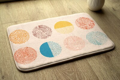 Tapis de salle de bain Cercles lignes