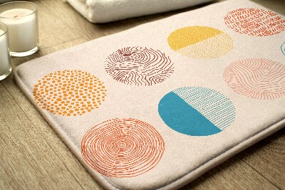 Tapis de salle de bain Cercles lignes