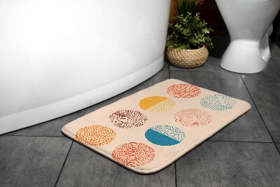 Tapis de salle de bain Cercles lignes