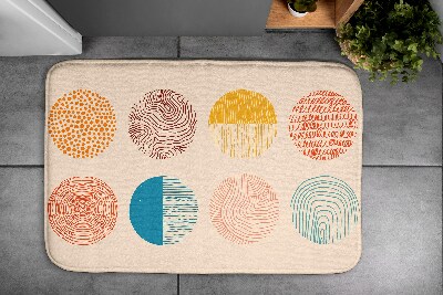 Tapis de salle de bain Cercles lignes