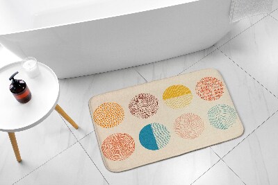 Tapis de salle de bain Cercles lignes
