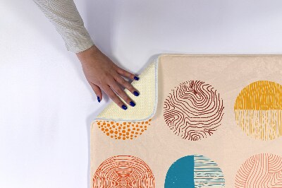 Tapis de salle de bain Cercles lignes