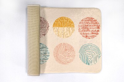 Tapis de salle de bain Cercles lignes