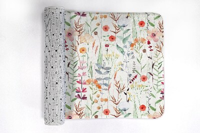 Tapis salle de bain Motif de plantes et de fleurs