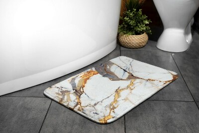 Tapis salle de bain Marbre blanc