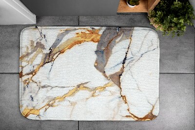 Tapis salle de bain Marbre blanc