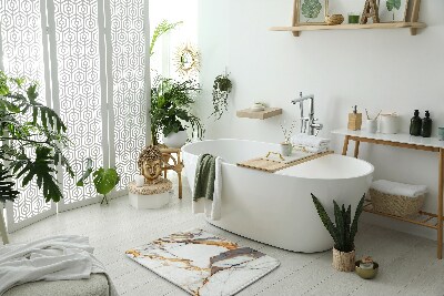 Tapis salle de bain Marbre blanc
