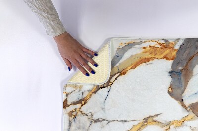 Tapis salle de bain Marbre blanc