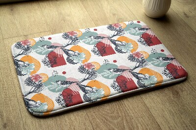 Tapis de bain Motif oiseaux fleurs