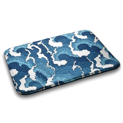 Tapis salle de bain Vagues japonaises