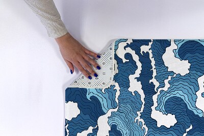 Tapis salle de bain Vagues japonaises