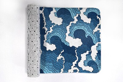 Tapis salle de bain Vagues japonaises