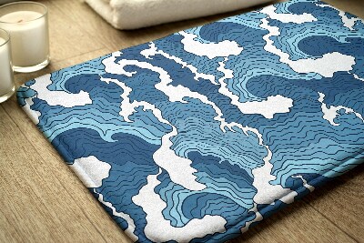 Tapis salle de bain Vagues japonaises