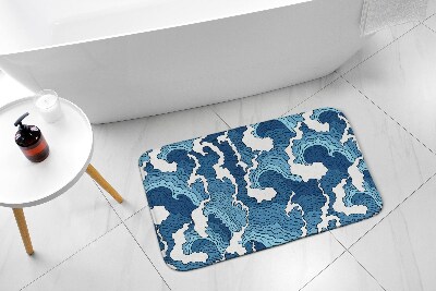 Tapis salle de bain Vagues japonaises