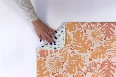 Tapis de salle de bain Motif de feuilles de monstera