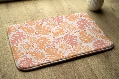 Tapis de salle de bain Motif de feuilles de monstera