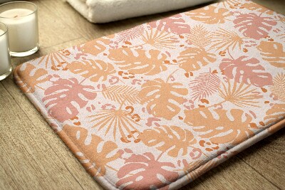 Tapis de salle de bain Motif de feuilles de monstera