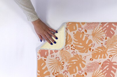 Tapis de salle de bain Motif de feuilles de monstera