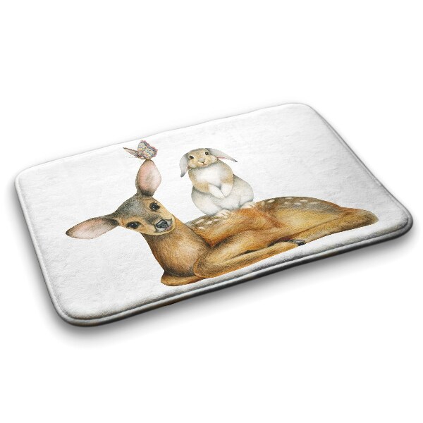 Tapis salle de bain Animaux de la forêt