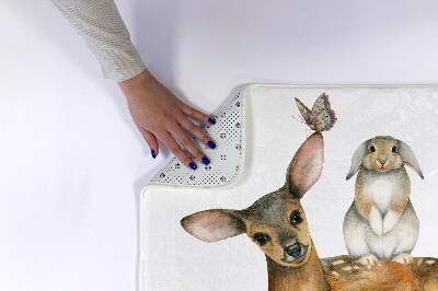 Tapis salle de bain Animaux de la forêt