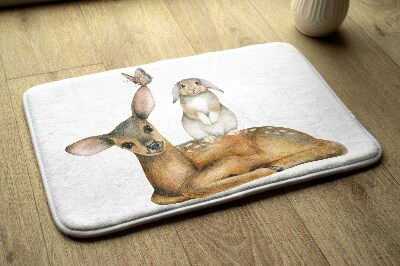 Tapis salle de bain Animaux de la forêt