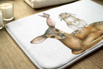 Tapis salle de bain Animaux de la forêt