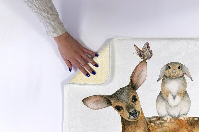 Tapis salle de bain Animaux de la forêt