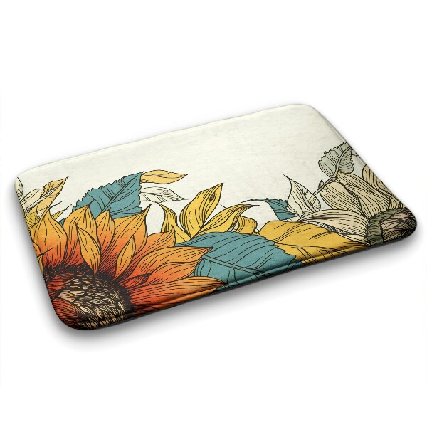 Tapis de salle de bain Fleur de tournesol