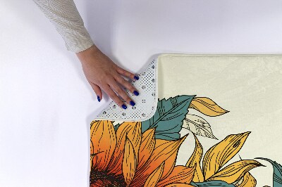 Tapis de salle de bain Fleur de tournesol