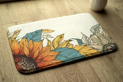 Tapis de salle de bain Fleur de tournesol