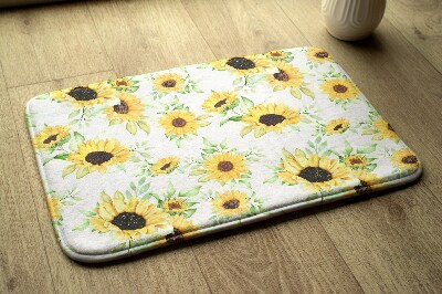 Tapis salle de bain Fleurs de tournesols