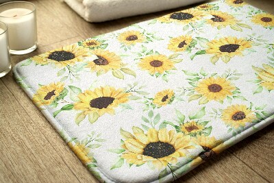 Tapis salle de bain Fleurs de tournesols