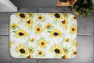 Tapis salle de bain Fleurs de tournesols